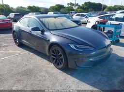 2021 TESLA MODEL S LONG RANGE DUAL MOTOR ALL-WHEEL DRIVE Gray  Electric 5YJSA1E51MF430059 photo #2