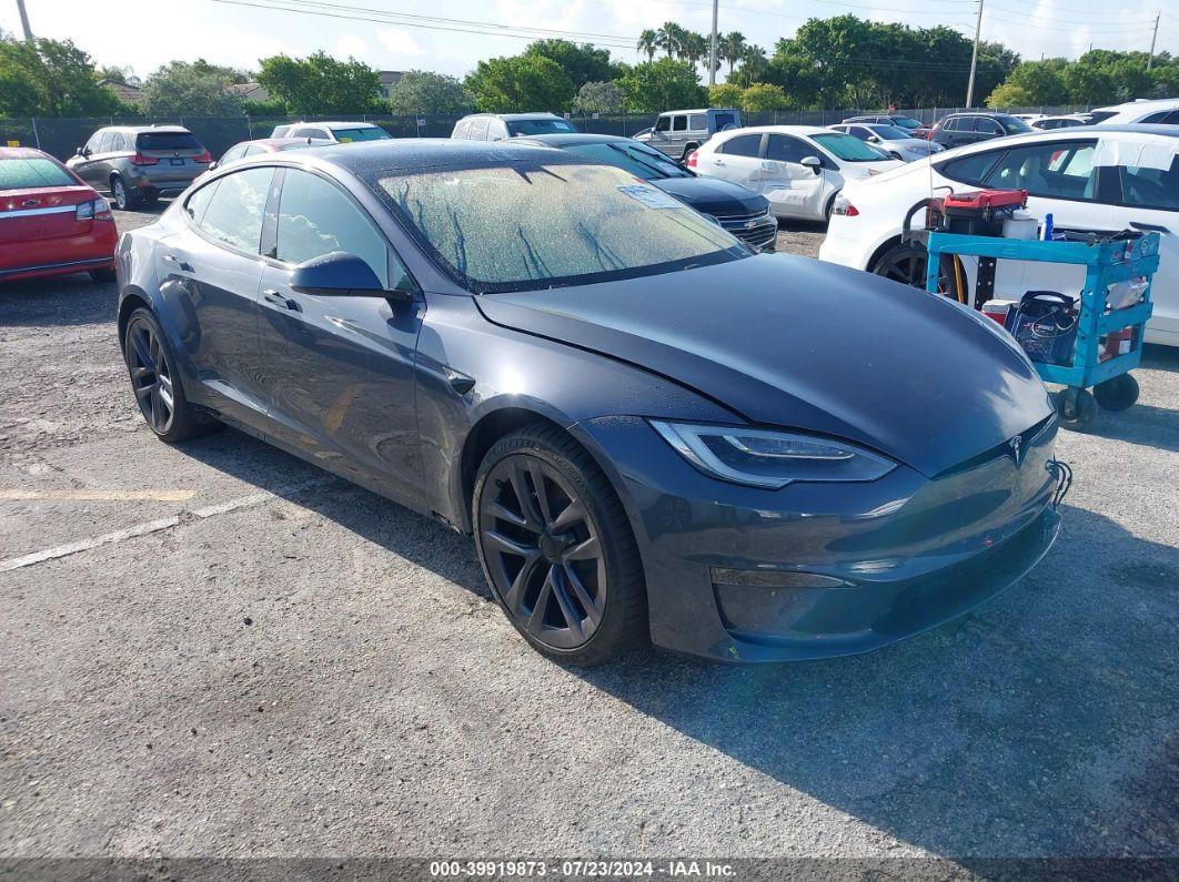 2021 TESLA MODEL S LONG RANGE DUAL MOTOR ALL-WHEEL DRIVE Gray  Electric 5YJSA1E51MF430059 photo #1