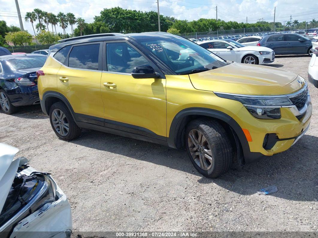 2021 KIA SELTOS S Yellow  Gasoline KNDEU2AA6M7141648 photo #1