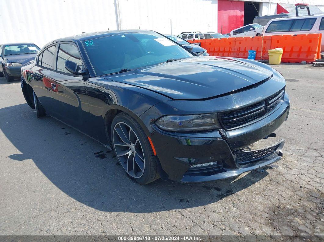 2015 DODGE CHARGER SXT Black  Flexible Fuel 2C3CDXHGXFH826875 photo #1