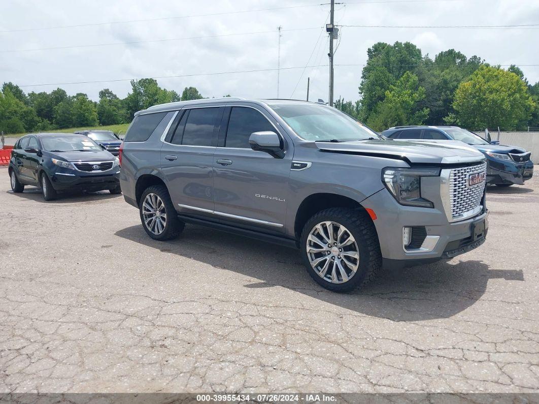 2021 GMC YUKON 4WD DENALI Gray  gas 1GKS2DKL4MR413823 photo #1