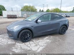 2023 TESLA MODEL Y AWD/LONG RANGE DUAL MOTOR ALL-WHEEL DRIVE Gray  Electric 7SAYGDEE2PF877629 photo #3