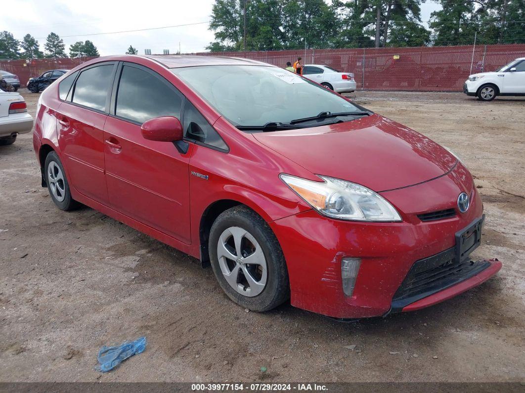 2012 TOYOTA PRIUS Red  Hybrid JTDKN3DU4C1524632 photo #1