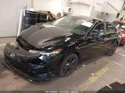 2022 HYUNDAI ELANTRA SEL Black  Gasoline KMHLM4AG1NU259919 photo #3