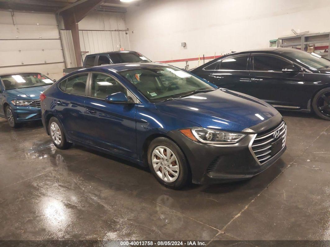 2018 HYUNDAI ELANTRA SE Blue  Gasoline 5NPD74LF3JH359450 photo #1