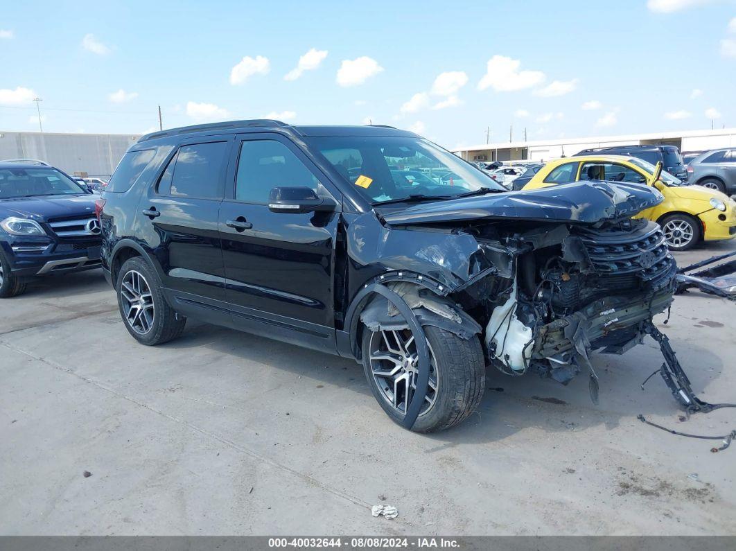 2017 FORD EXPLORER SPORT Black  Gasoline 1FM5K8GT7HGB61989 photo #1