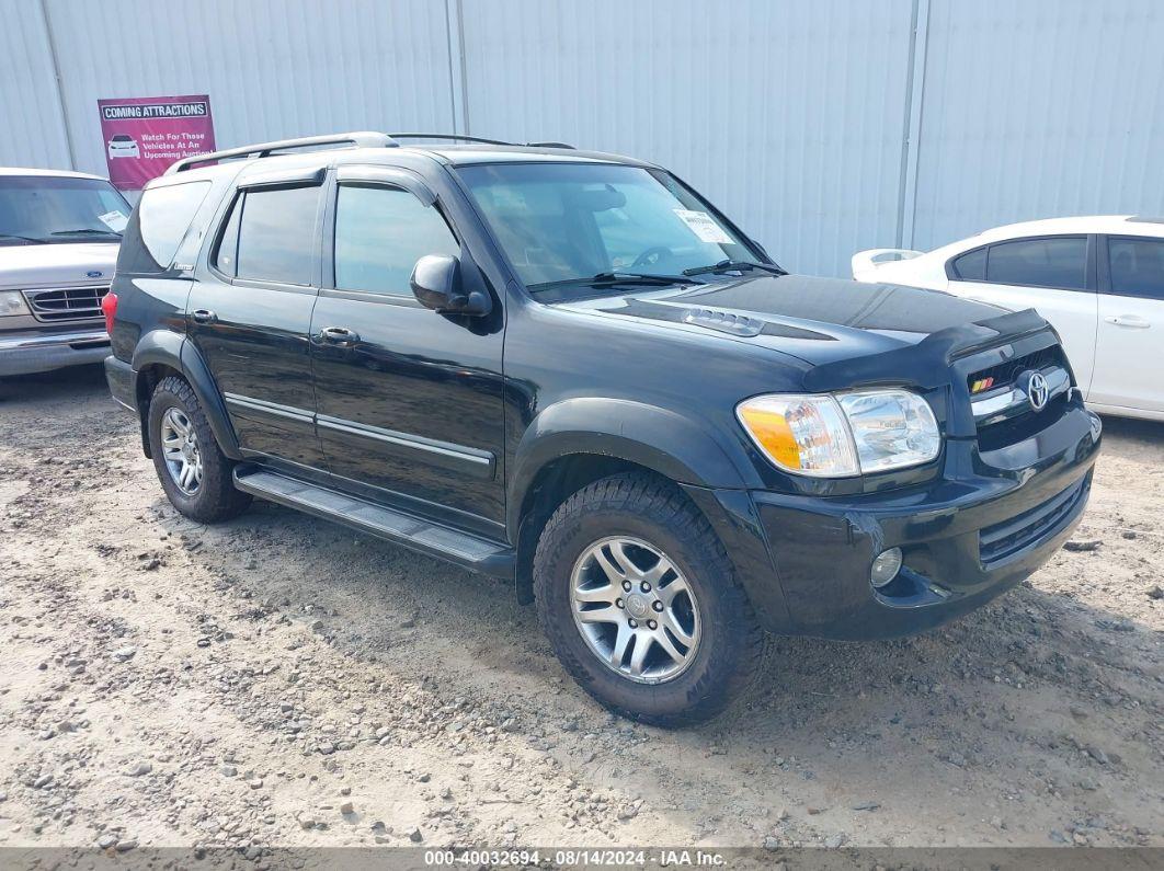 2005 TOYOTA SEQUOIA LIMITED V8 Black  Gasoline 5TDBT48A65S235205 photo #1