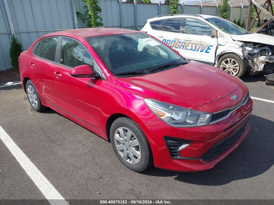 2021 KIA RIO S Red  Gasoline 3KPA24AD2ME365364 photo #1