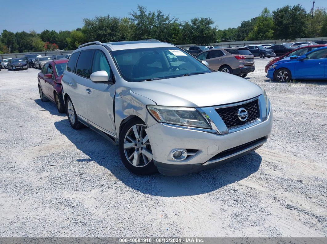 2015 NISSAN PATHFINDER PLATINUM Silver  Gasoline 5N1AR2MN0FC655077 photo #1