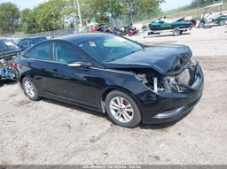 2014 HYUNDAI SONATA GLS Black  Gasoline 5NPEB4AC1EH897209 photo #2