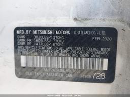 2020 MITSUBISHI MIRAGE ES White  Gasoline ML32A3HJ5LH007801 photo #3