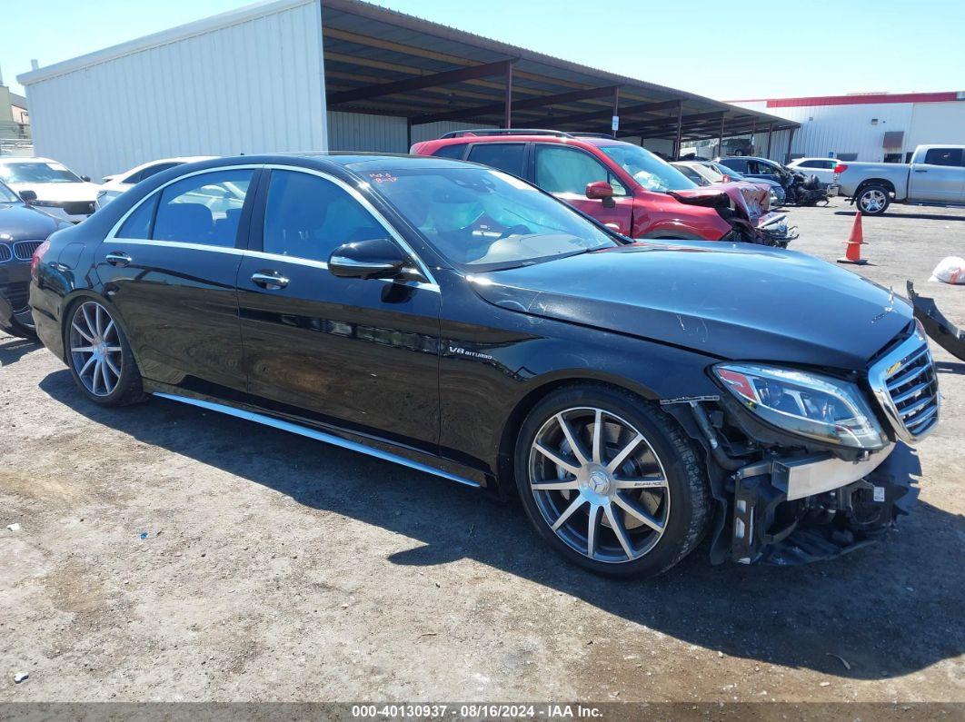 2015 MERCEDES-BENZ S 63 AMG 4MATIC Black  Gasoline WDDUG7JB9FA183719 photo #1