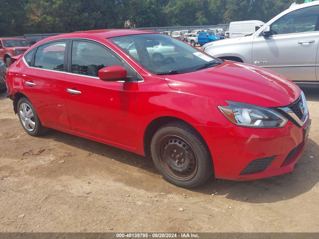 2017 NISSAN SENTRA SV Red  Gasoline 3N1AB7AP4HL676343 photo #1