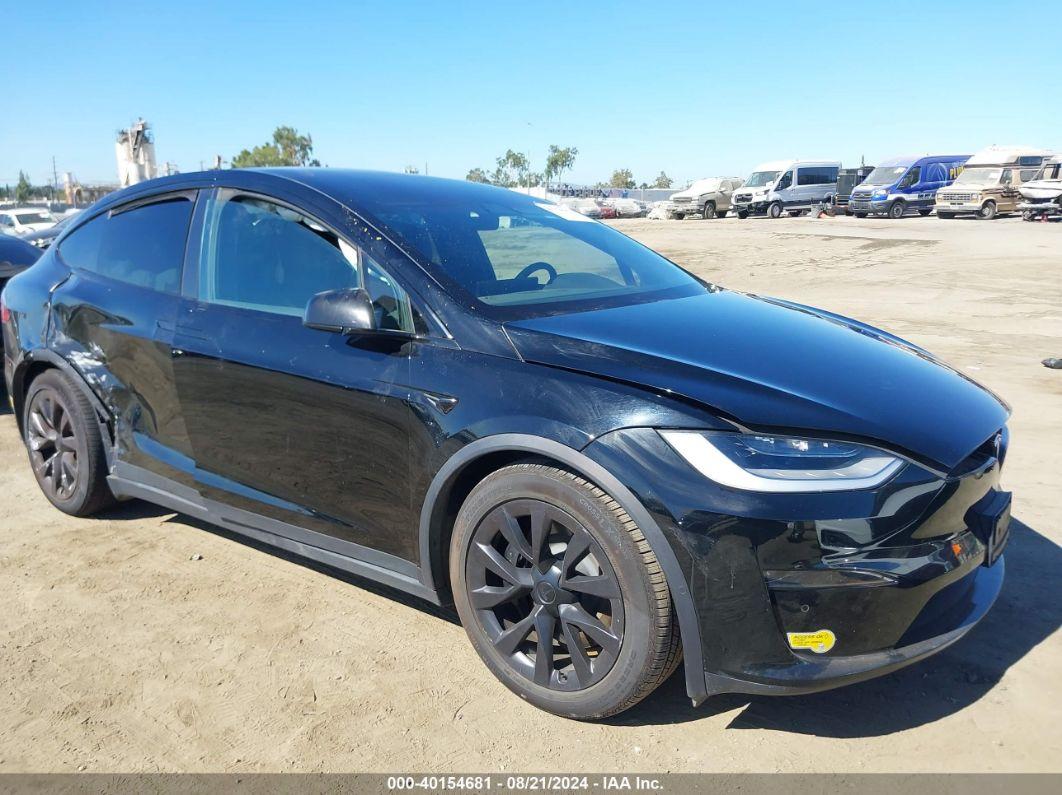 2021 TESLA MODEL X LONG RANGE DUAL MOTOR ALL-WHEEL DRIVE Black  Electric 5YJXCBE57MF326410 photo #1