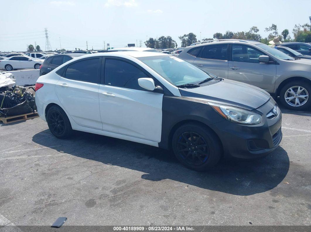 2014 HYUNDAI ACCENT GLS White  Gasoline KMHCT4AE6EU701790 photo #1