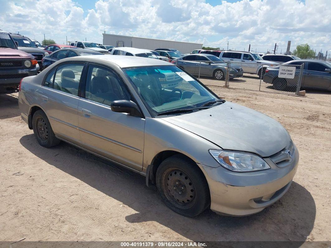 2004 HONDA CIVIC LX Beige  Gasoline JHMES15544S001848 photo #1