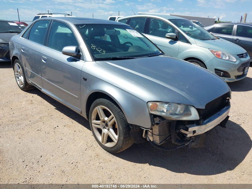 2008 AUDI A4 2.0T Silver  Gasoline WAUDF78E58A057127 photo #1