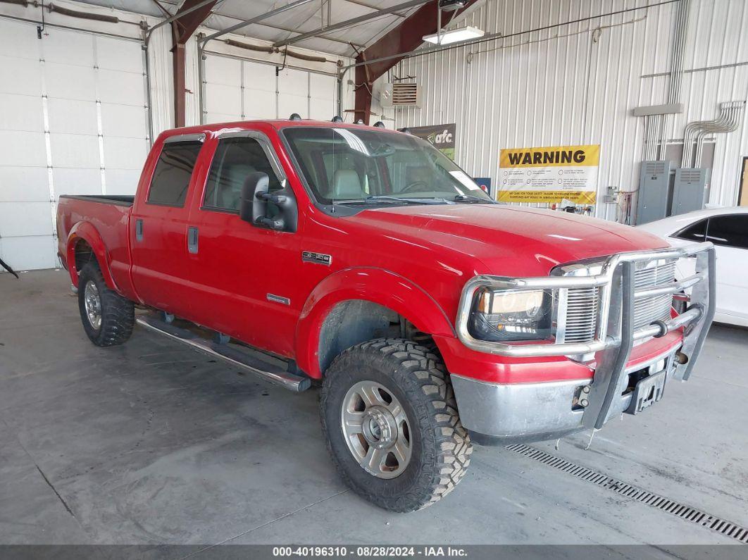 2005 FORD F-350 LARIAT/XL/XLT Red  Diesel 1FTWW31P25ED28584 photo #1