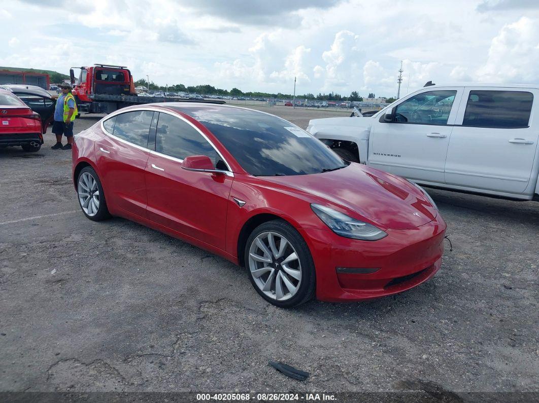 2018 TESLA MODEL 3 Red  Electric 5YJ3E1EA8JF015483 photo #1