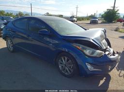 2016 HYUNDAI ELANTRA SE Blue  Gasoline KMHDH4AE4GU481462 photo #2