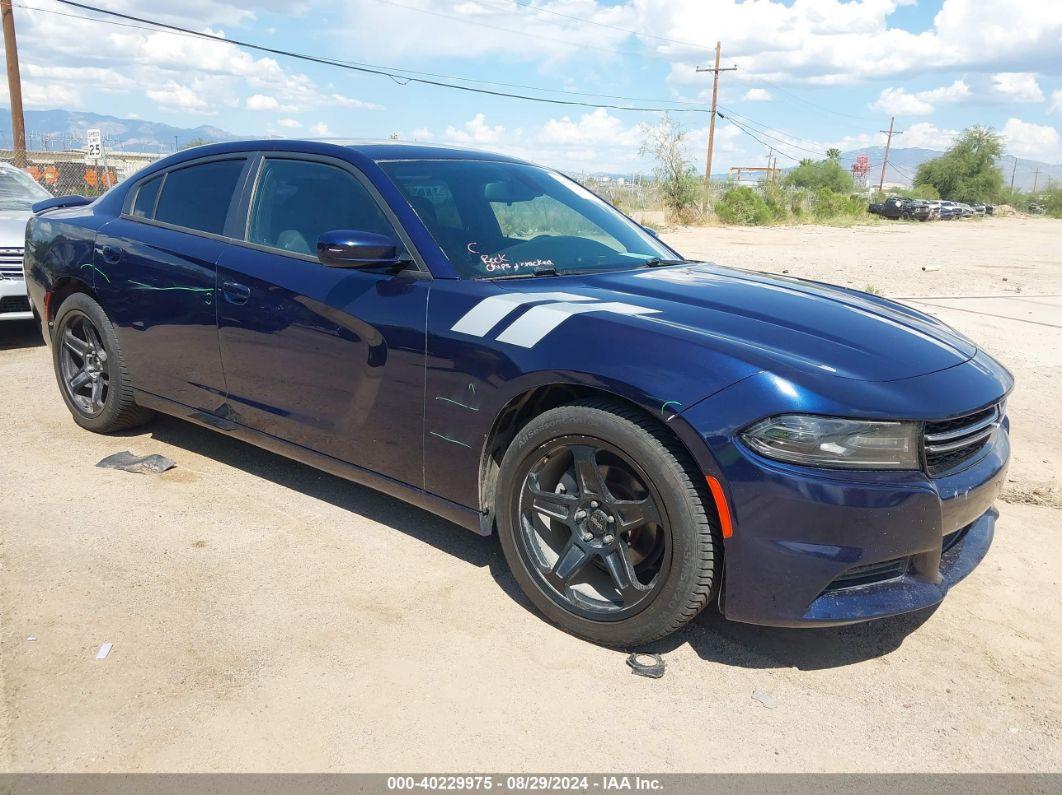 2015 DODGE CHARGER SE Blue  Flexible Fuel 2C3CDXBG8FH747892 photo #1