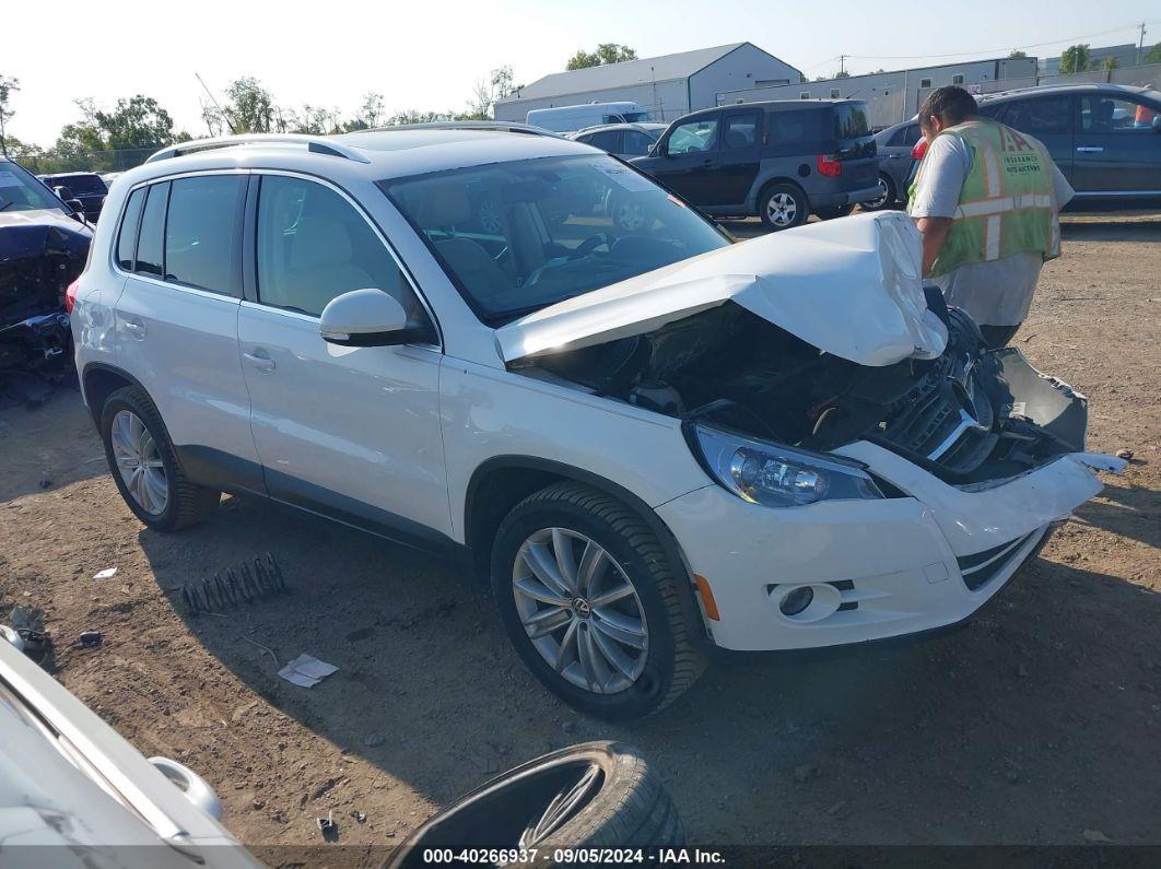 2011 VOLKSWAGEN TIGUAN SEL White  Gasoline WVGBV7AXXBW523665 photo #1