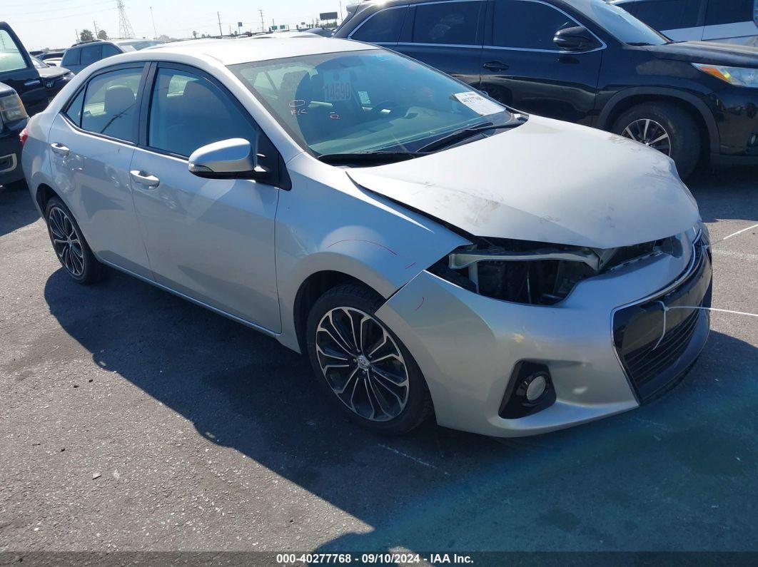 2015 TOYOTA COROLLA S PLUS Gray  Gasoline 5YFBURHE7FP327088 photo #1