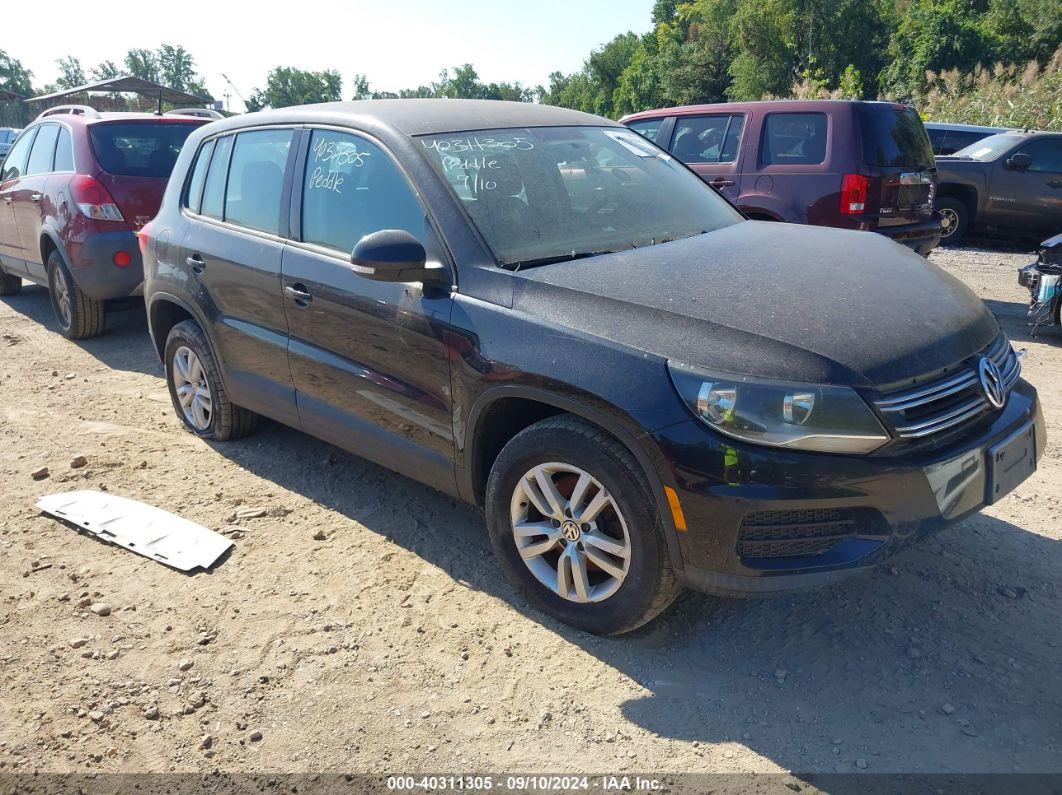 2013 VOLKSWAGEN TIGUAN S Black  Gasoline WVGBV3AX4DW066752 photo #1