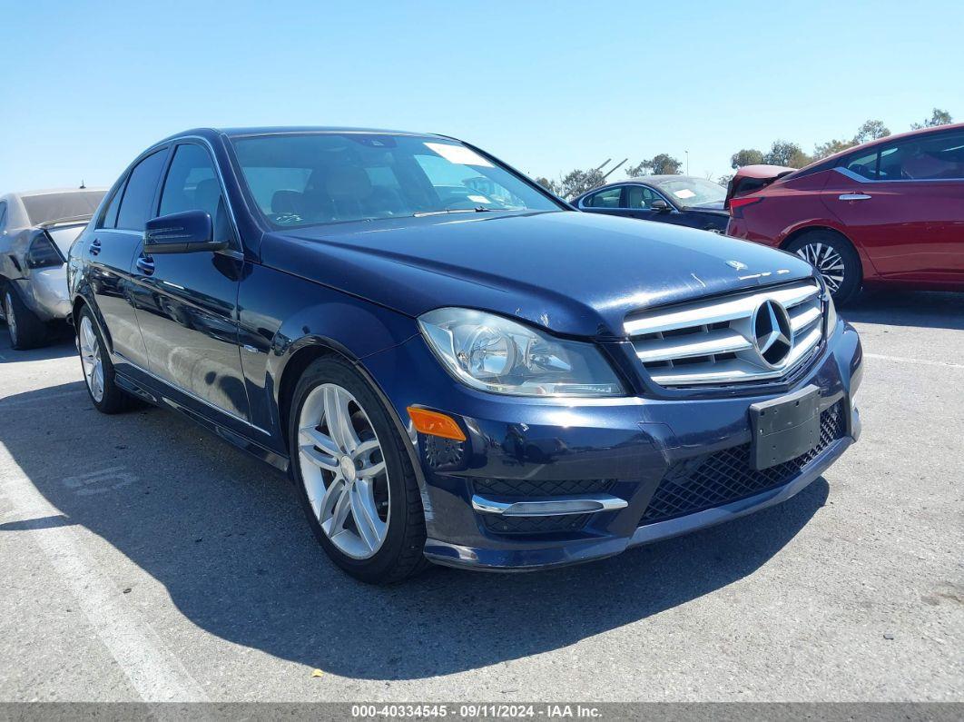 2012 MERCEDES-BENZ C 250 LUXURY/SPORT Blue  Gasoline WDDGF4HB5CA613326 photo #1