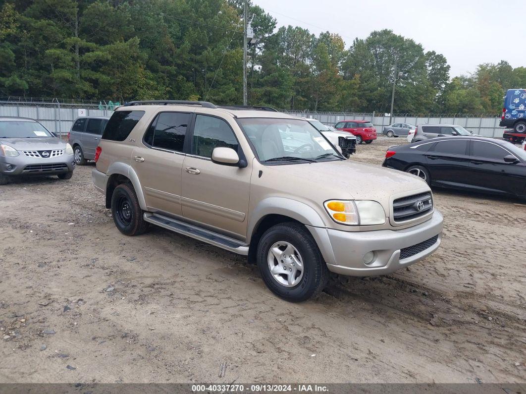 2002 TOYOTA SEQUOIA SR5 Gold  Gasoline 5TDZT34A02S130377 photo #1