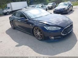 2014 TESLA MODEL S P85 Blue  Electric 5YJSA1H19EFP56783 photo #2