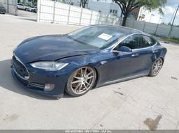 2014 TESLA MODEL S P85 Blue  Electric 5YJSA1H19EFP56783 photo #3