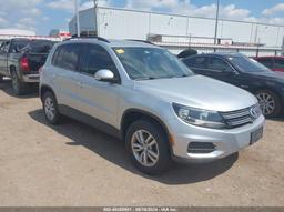 2016 VOLKSWAGEN TIGUAN S Silver  Gasoline WVGAV7AX9GW596397 photo #2