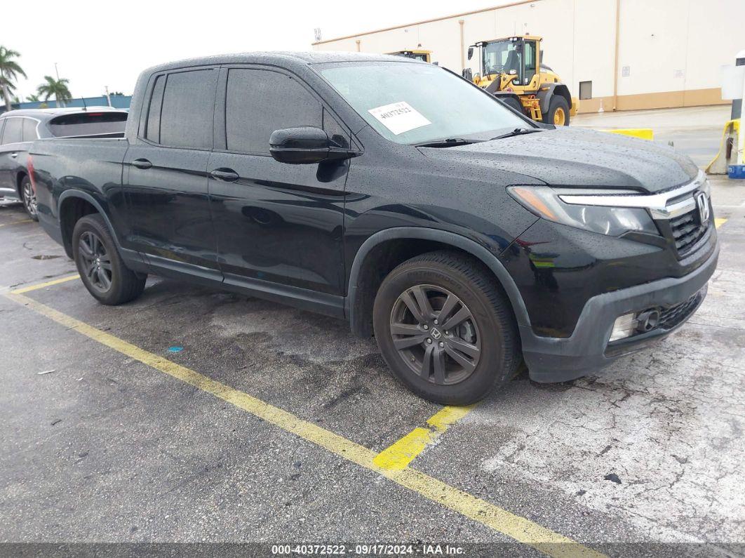 2019 HONDA RIDGELINE SPORT Black  Gasoline 5FPYK3F10KB001837 photo #1